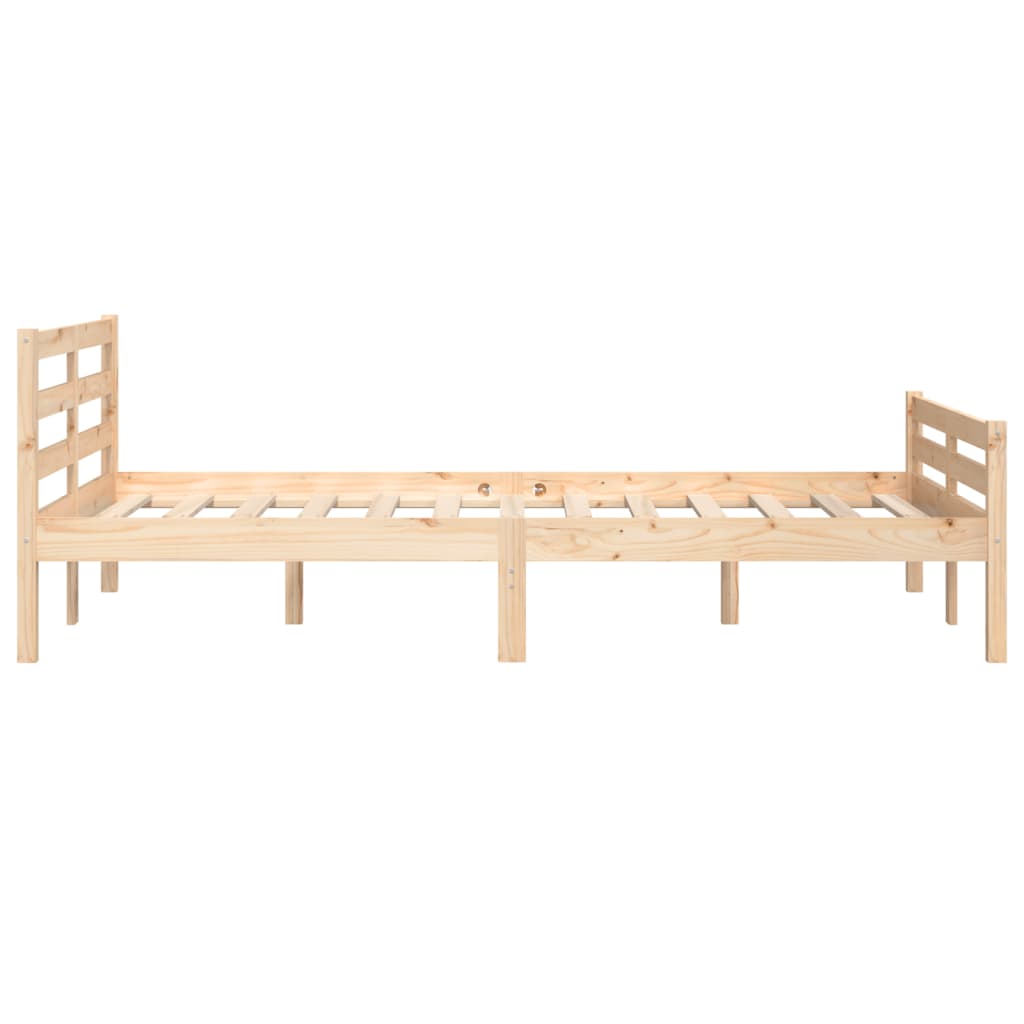 vidaXL Bed Frame without Mattress Solid Wood 135x190 cm Double