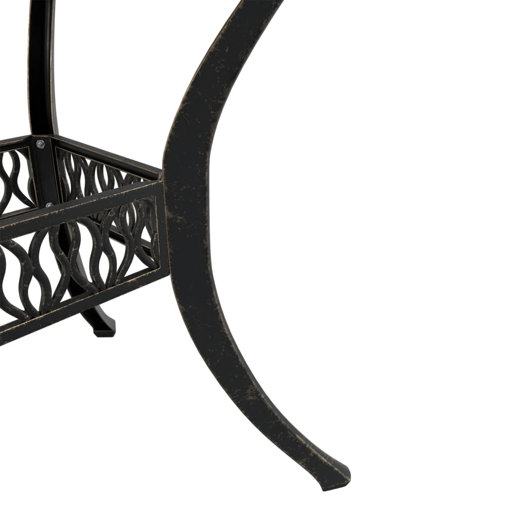 vidaXL Garden Table Bronze Ø90x75 cm Cast Aluminium