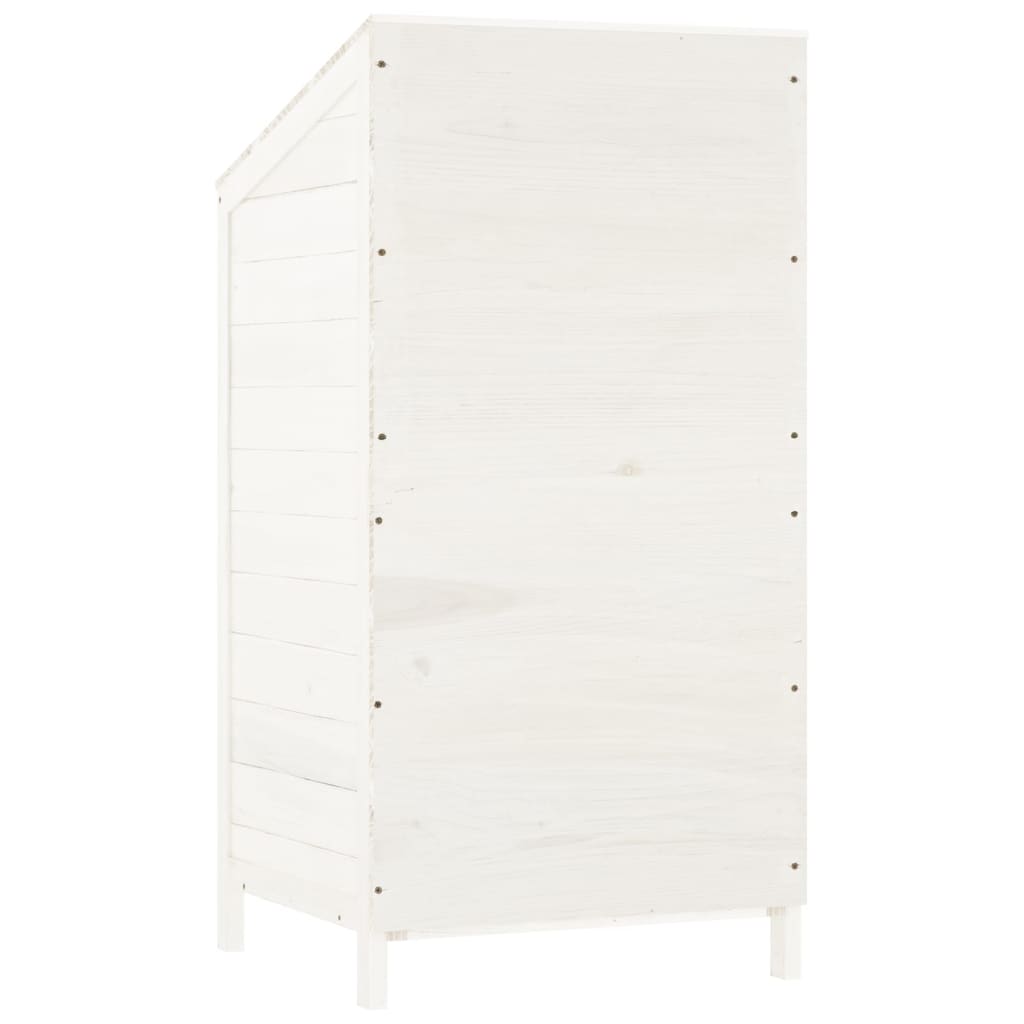 vidaXL Garden Shed White 55x52x112 cm Solid Wood Fir