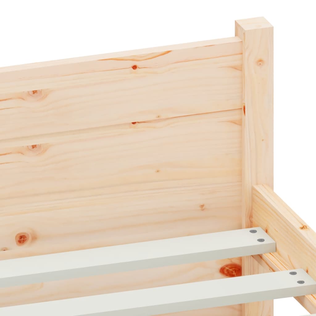 vidaXL Bed Frame Solid Wood 90x190 cm Single