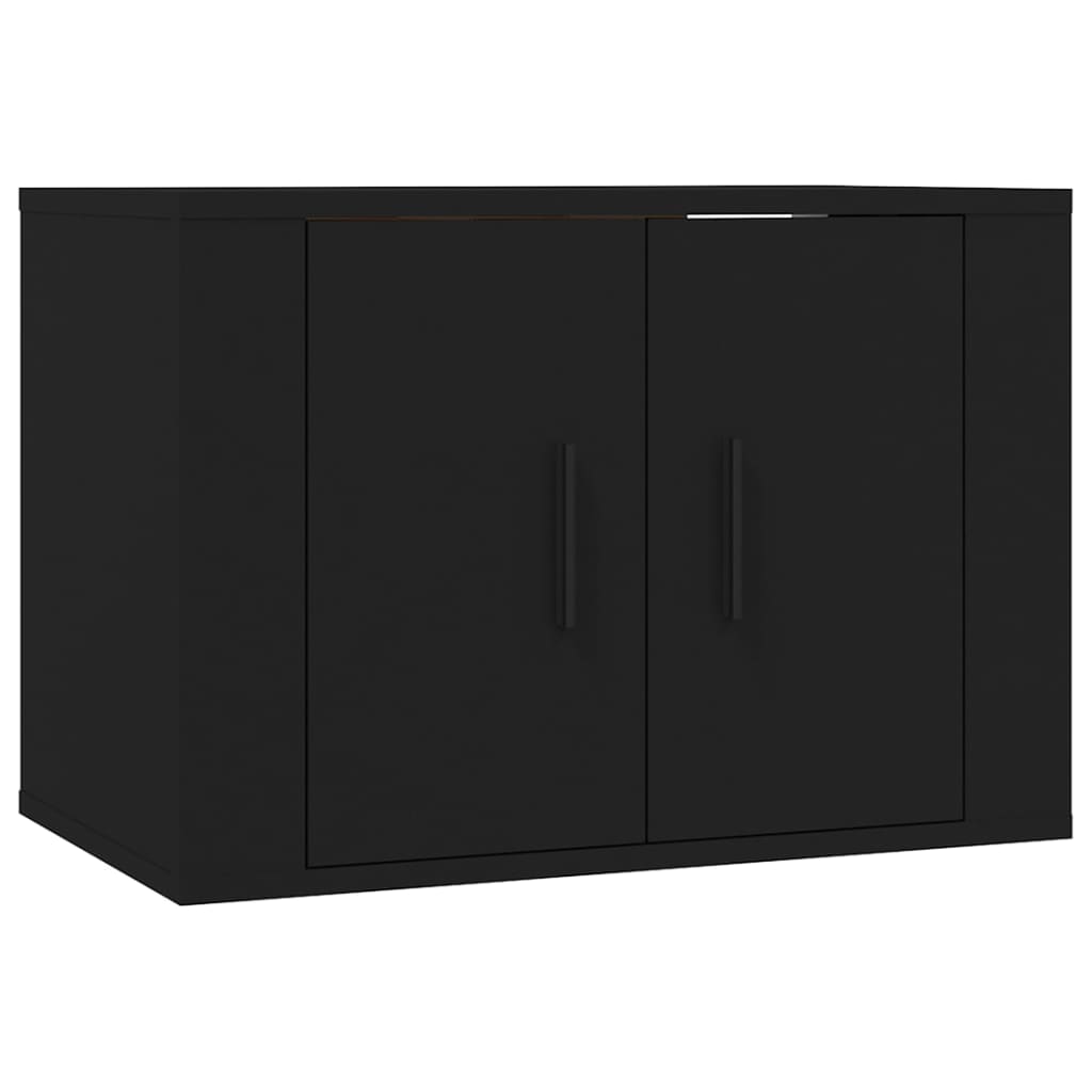 vidaXL 4 Piece TV Cabinet Set Black Engineered Wood