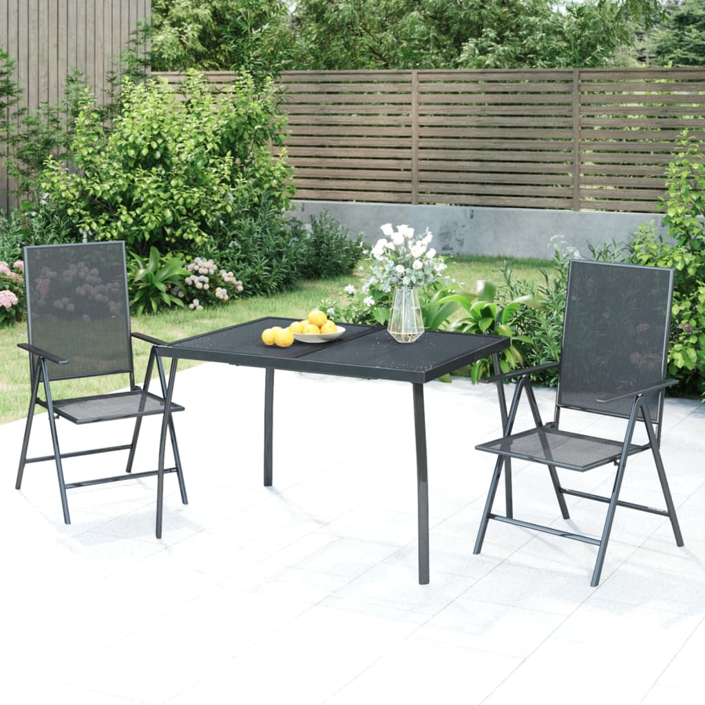 vidaXL Garden Table Anthracite 110x80x72 cm Steel Mesh