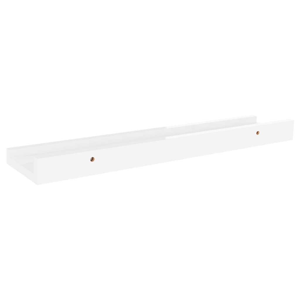 vidaXL Wall Shelves 2 pcs High Gloss White 40x9x3 cm