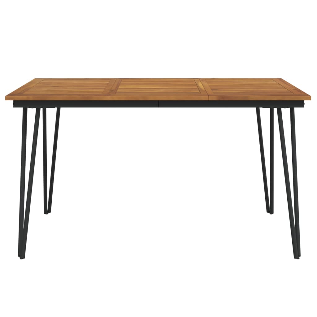 vidaXL Garden Table with Hairpin Legs 140x80x75 cm Solid Wood Acacia