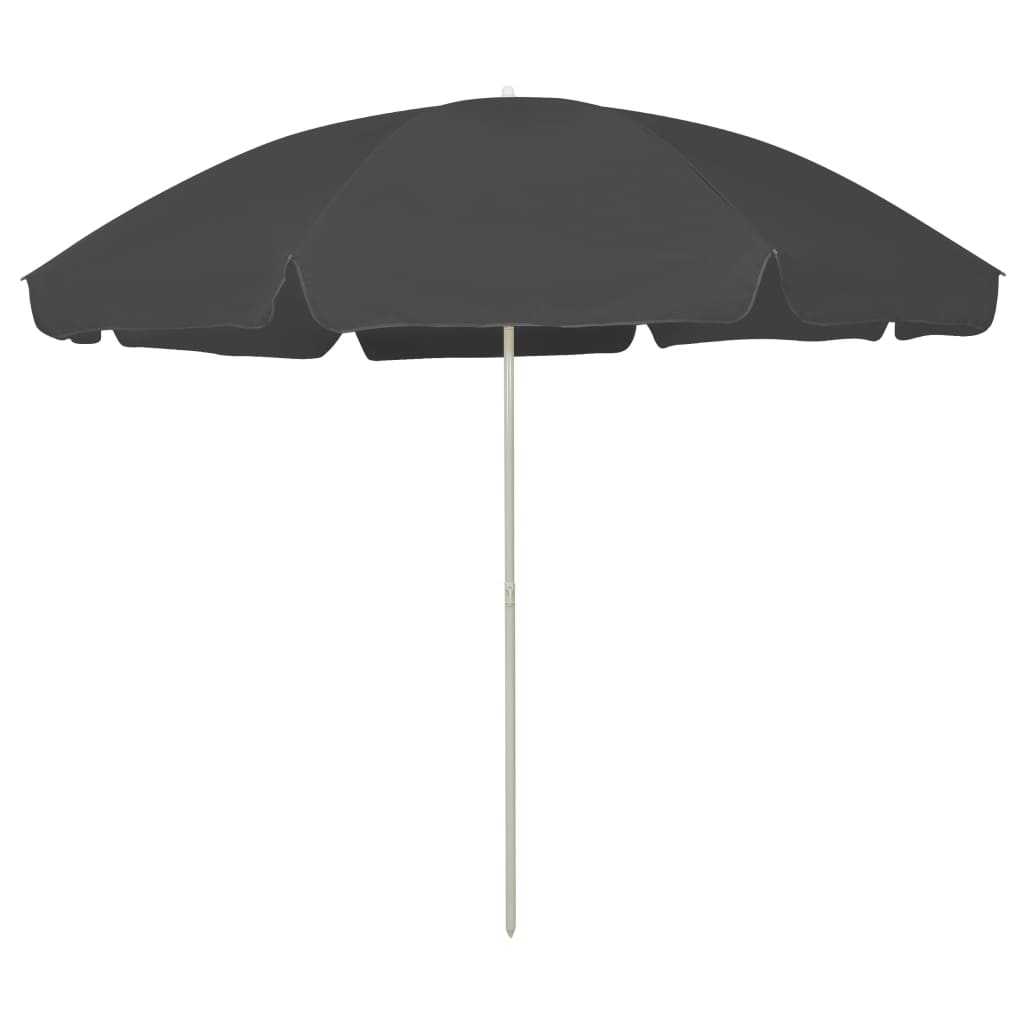 vidaXL Beach Parasol Anthracite 300 cm