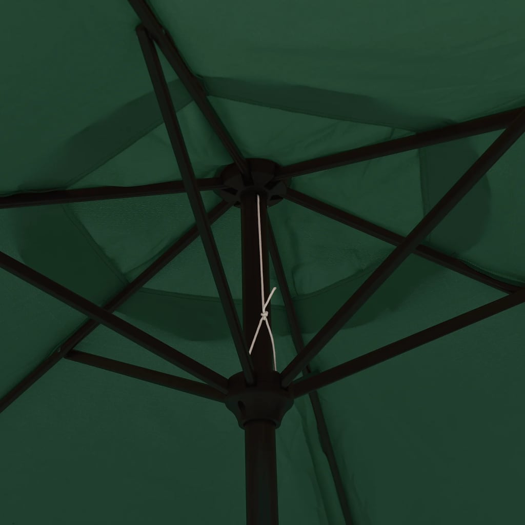 vidaXL Garden Parasol Green 200x224 cm Aluminium