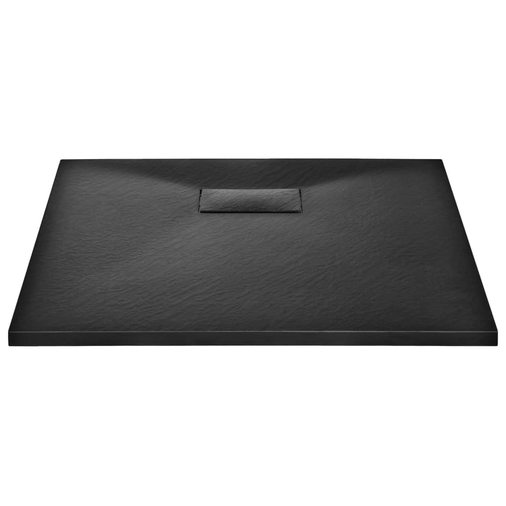 vidaXL Shower Base Tray SMC Black 90x90 cm