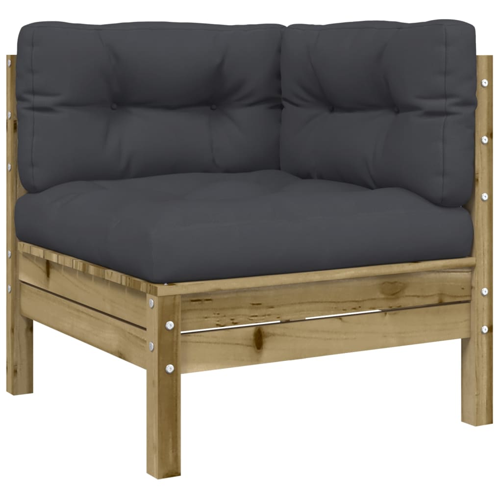 vidaXL 5 Piece Garden Sofa Set with Cushions Impregnated Wood Pine