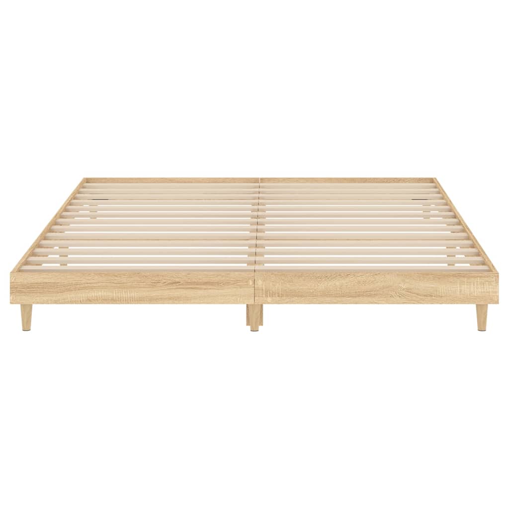 vidaXL Bed Frame without Mattress Sonoma Oak 180x200 cm Super King Engineered Wood