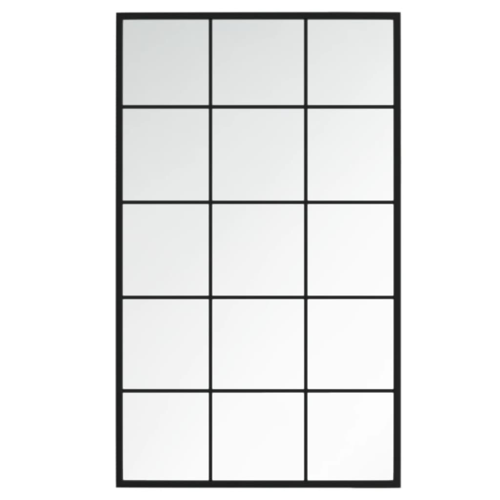 vidaXL Wall Mirrors 4 pcs Black 100x60 cm Metal