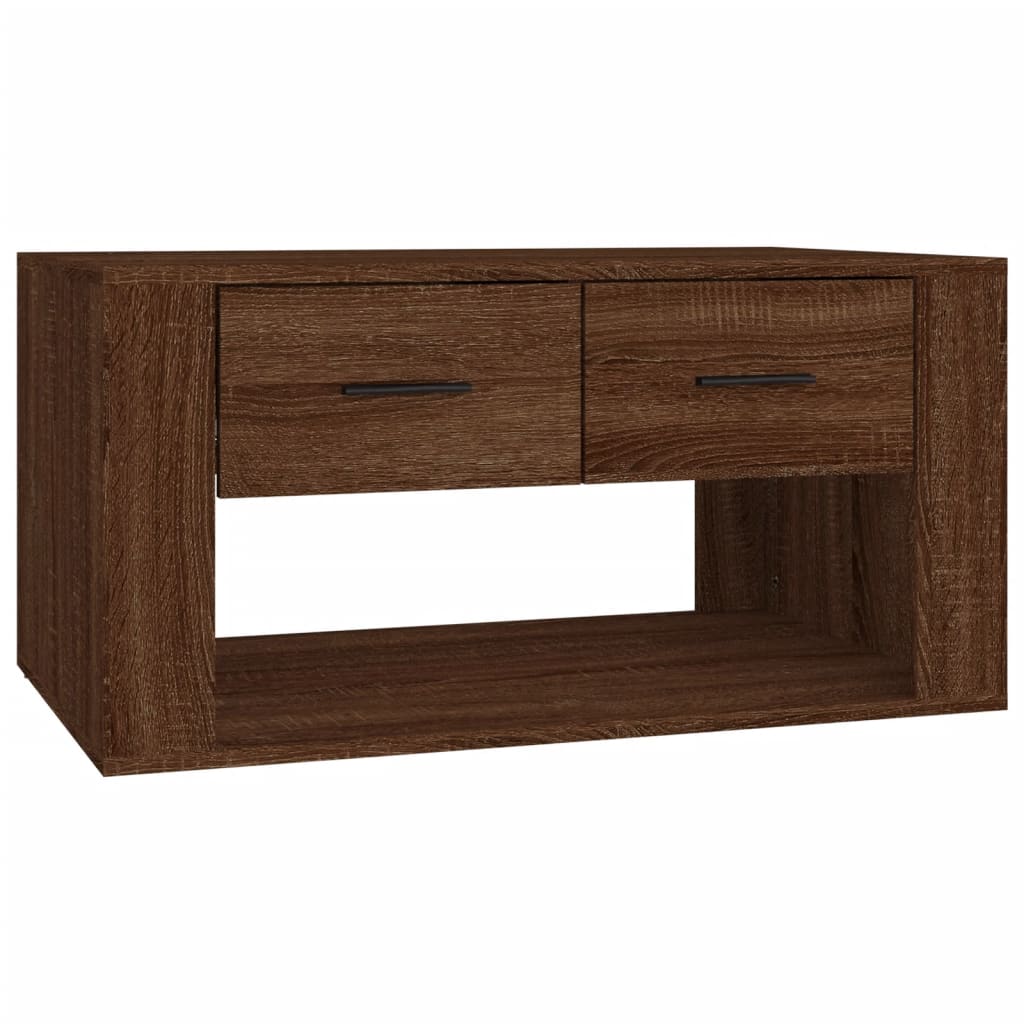 vidaXL Coffee Table Brown Oak 80x50x40 cm Engineered Wood