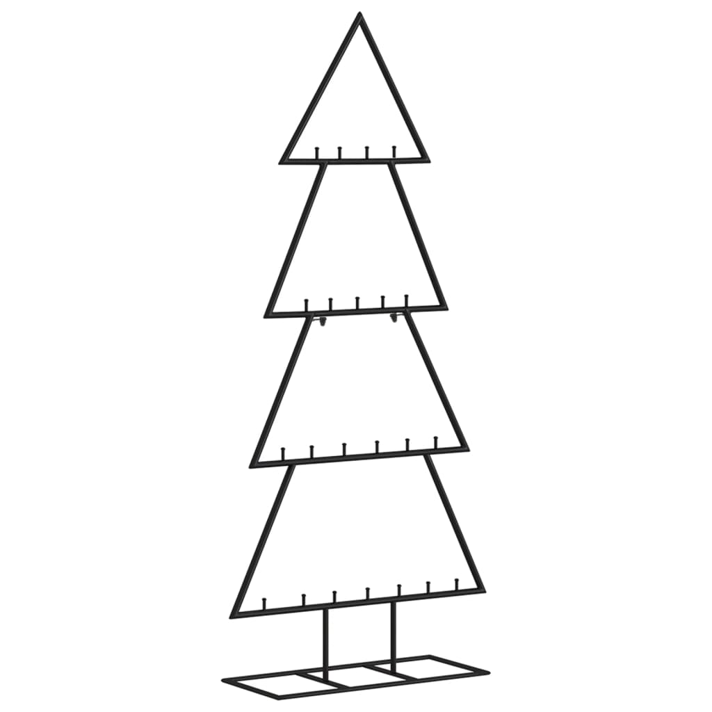 vidaXL Metal Christmas Tree for Decoration Black 125 cm