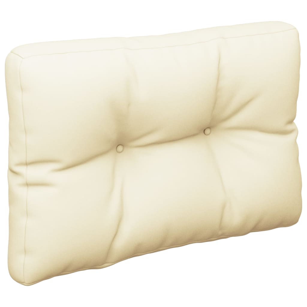 vidaXL Pallet Cushions 2 pcs Cream Fabric