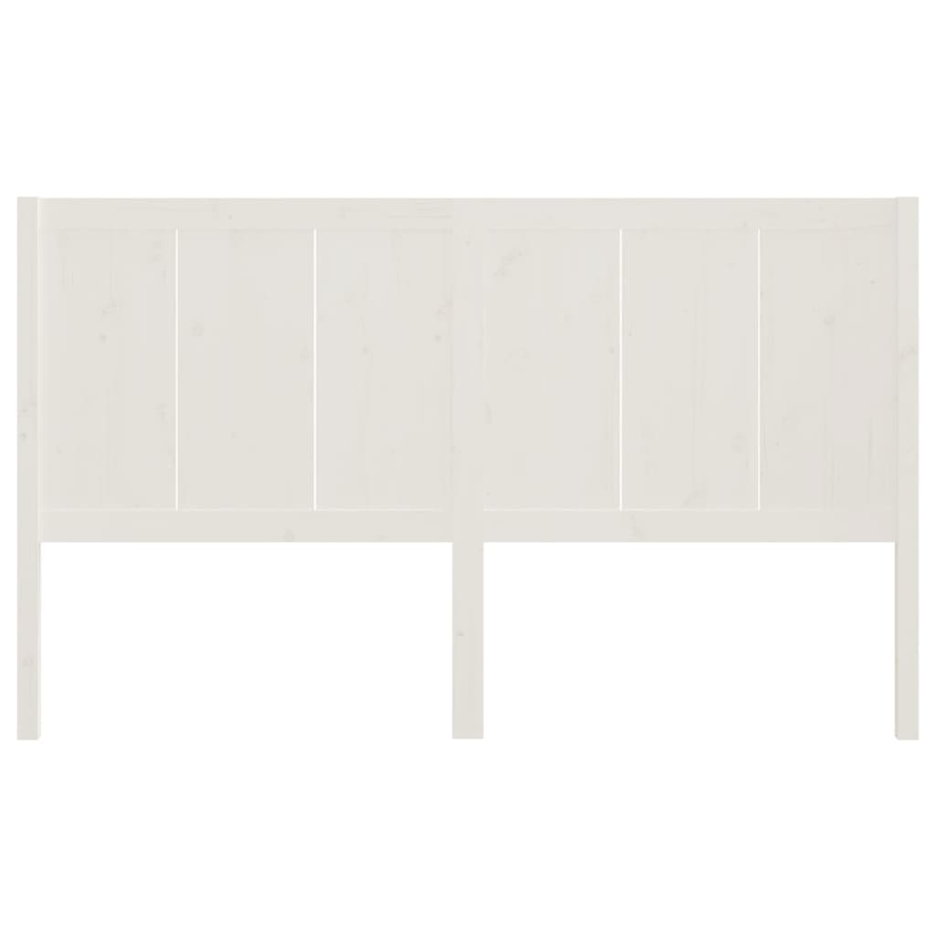 vidaXL Bed Headboard White 155.5x4x100 cm Solid Pine Wood