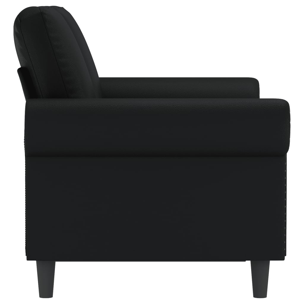 vidaXL 2-Seater Sofa Black 120 cm Faux Leather