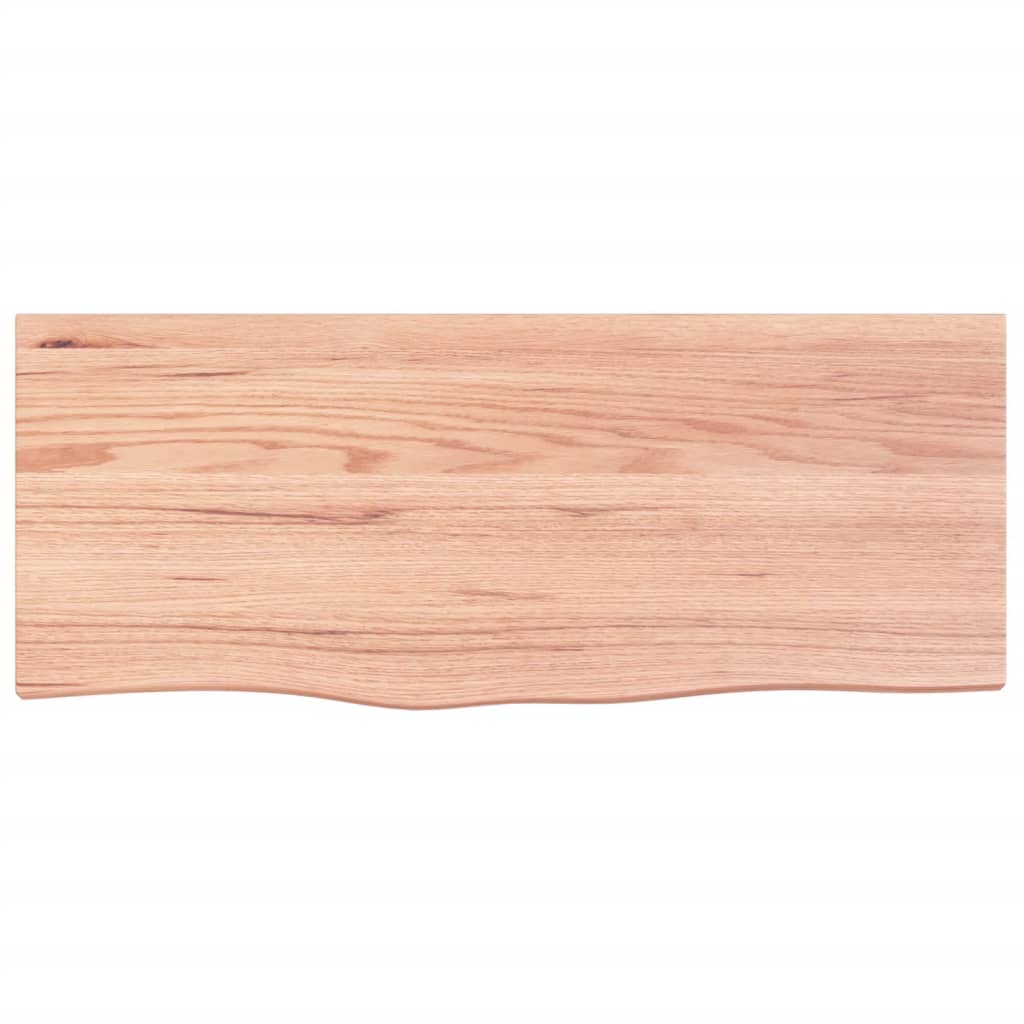vidaXL Bathroom Countertop Light Brown 100x40x(2-6)cm Treated Solid Wood