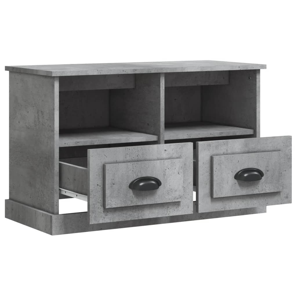 vidaXL TV Cabinet Concrete Grey 80x35x50 cm Engineered Wood