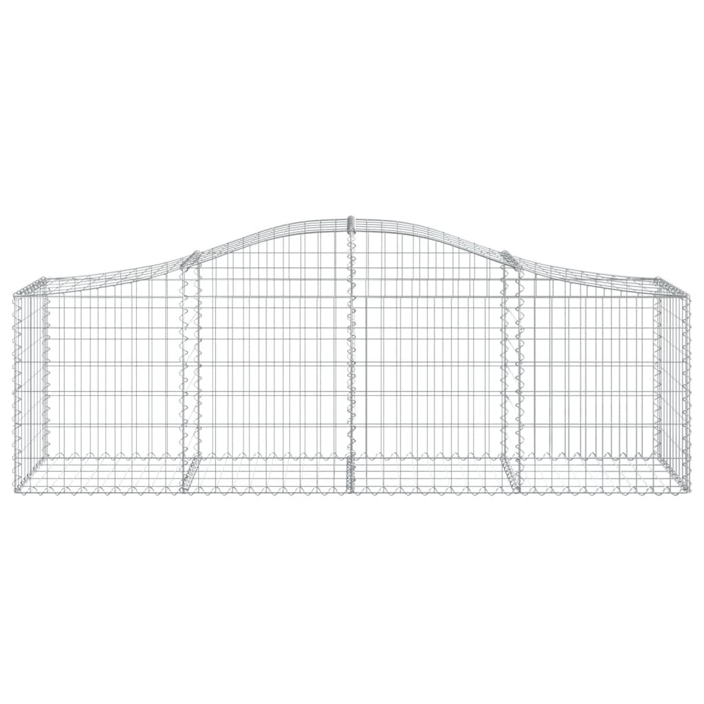 vidaXL Arched Gabion Baskets 12 pcs 200x50x60/80 cm Galvanised Iron