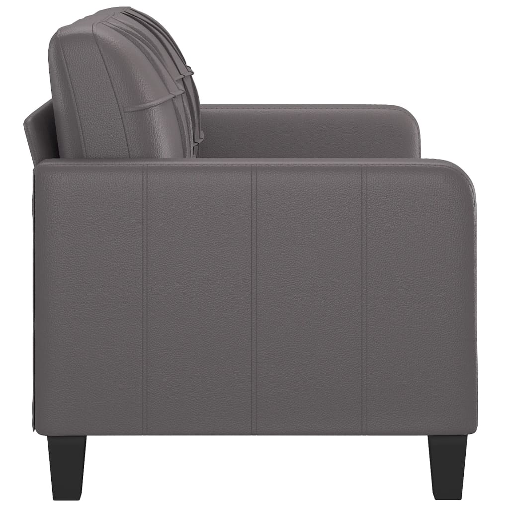 vidaXL 2-Seater Sofa Grey 140 cm Faux Leather