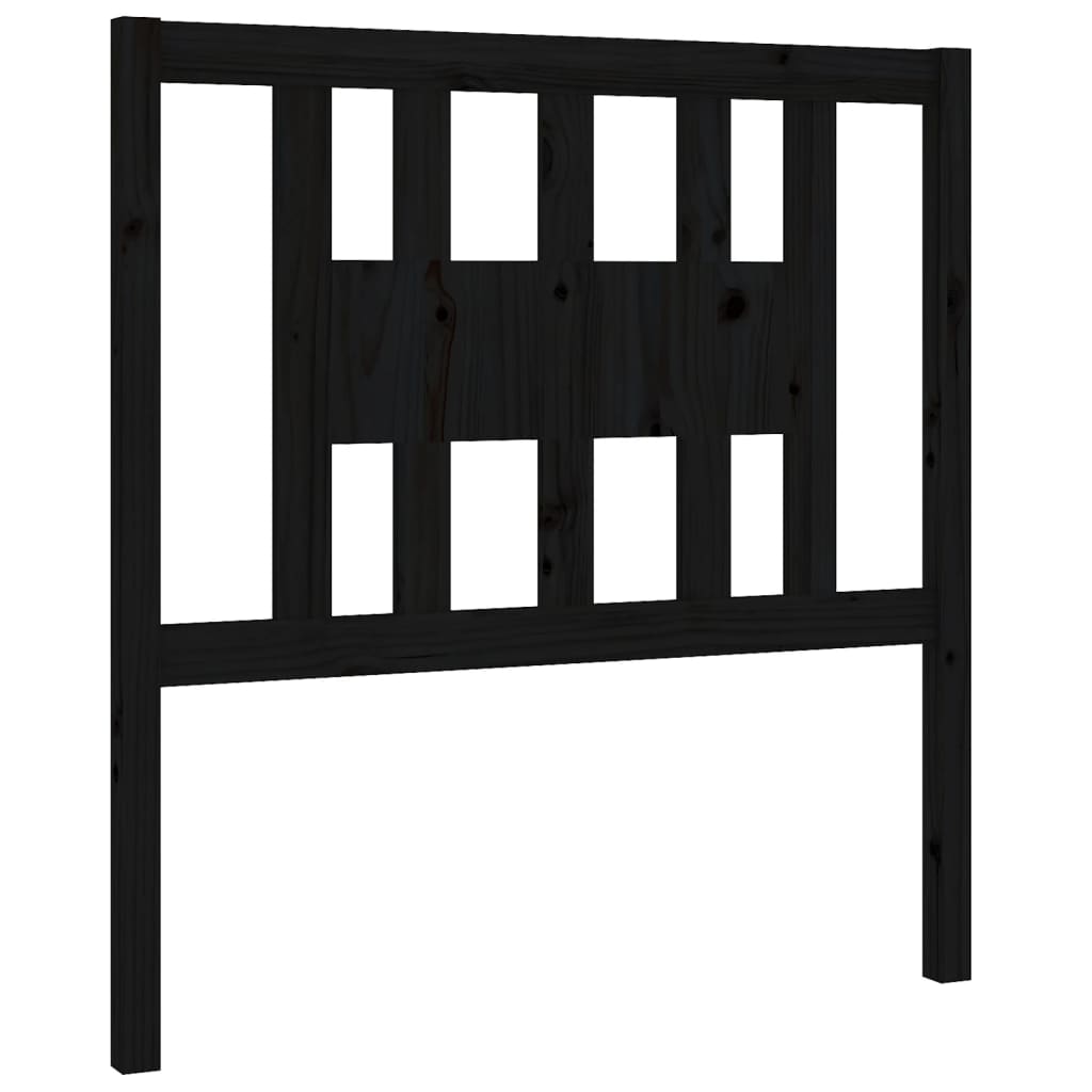 vidaXL Headboard Black 96x4x100 cm Solid Wood Pine