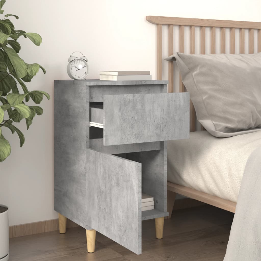 vidaXL Bedside Cabinets 2 pcs Concrete Grey 40x35x70 cm