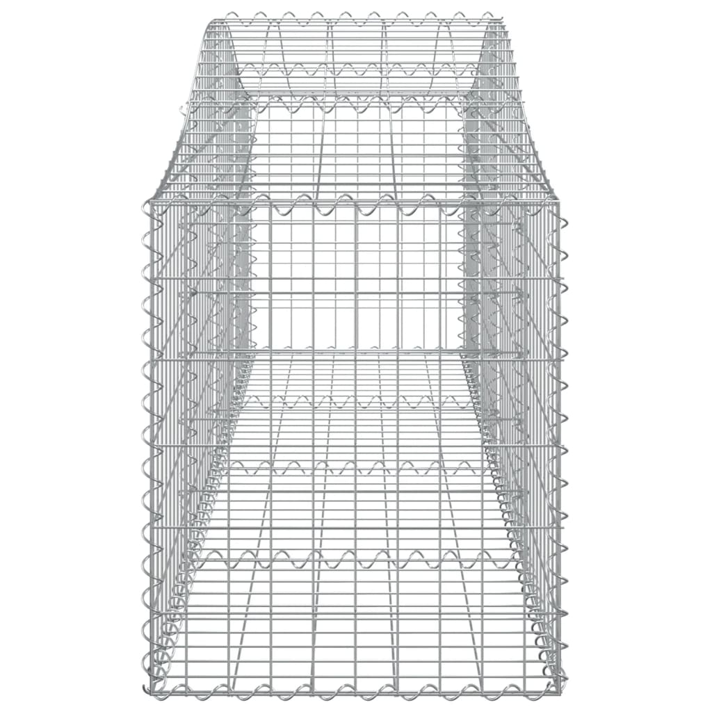 vidaXL Arched Gabion Baskets 40 pcs 200x50x60/80 cm Galvanised Iron