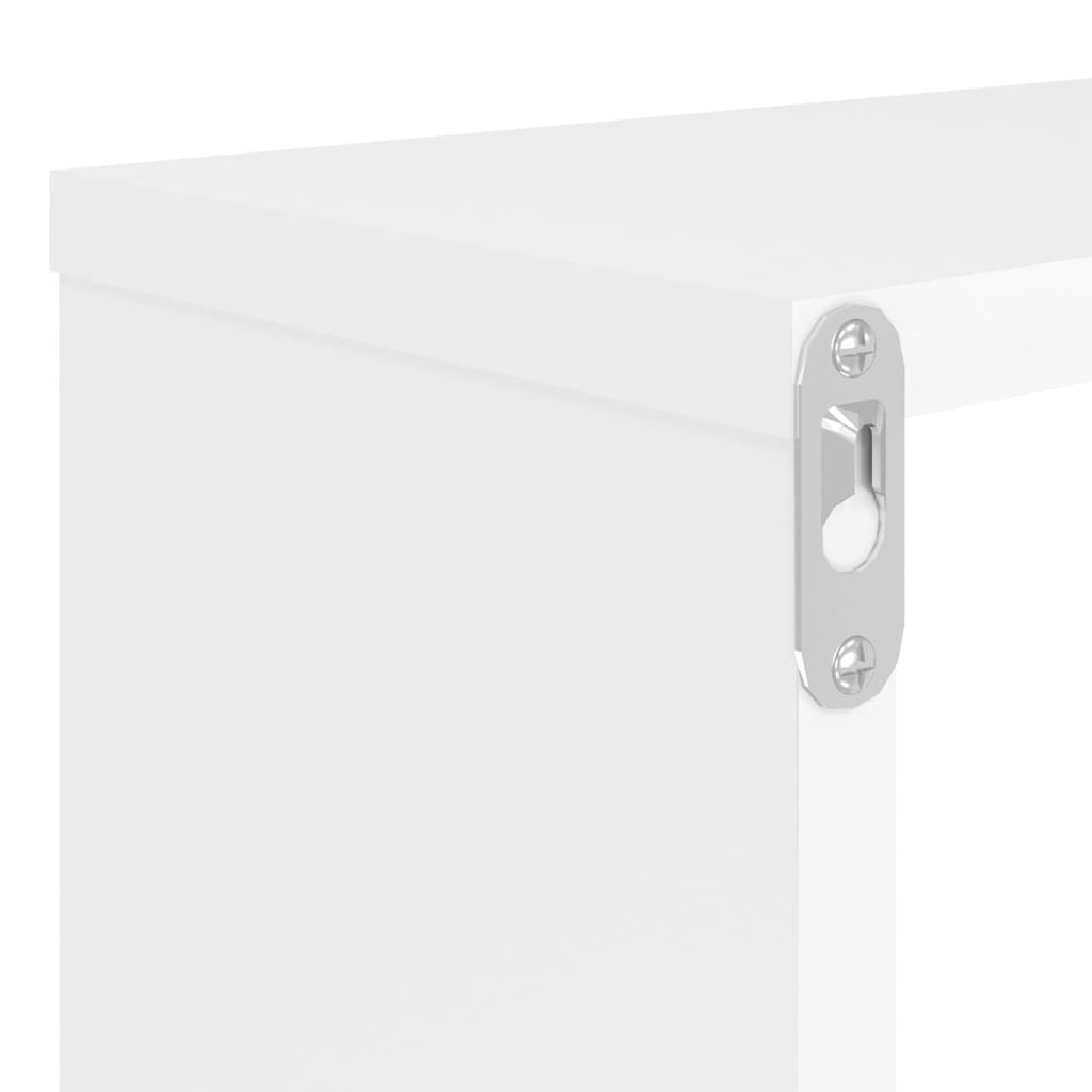 vidaXL Wall Cube Shelf 2 pcs White 80x15x26.5 cm Engineered Wood