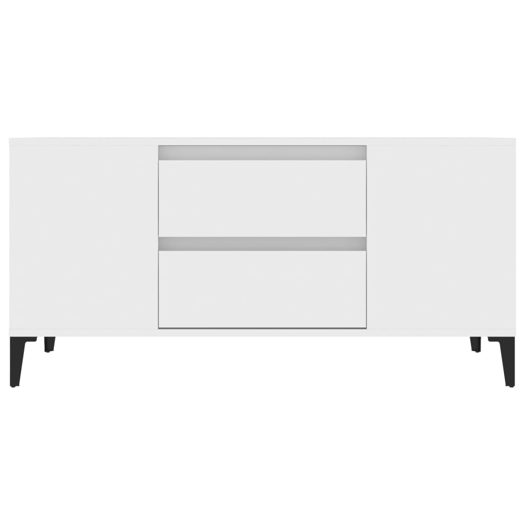 vidaXL TV Cabinet White 102x44.5x50 cm Engineered Wood