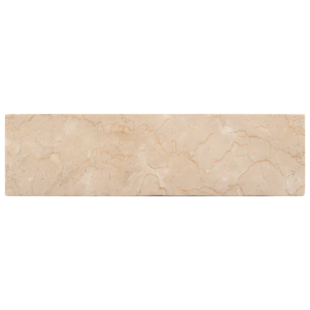 vidaXL Sink 45x30x12 cm Marble High Gloss Cream