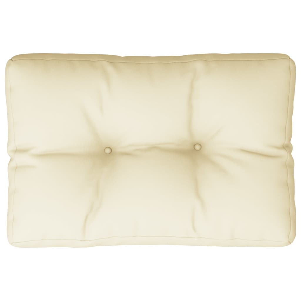 vidaXL Pallet Cushion Cream 50x40x12 cm Fabric