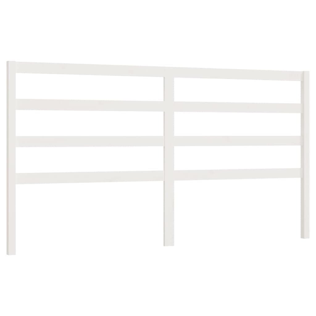 vidaXL Bed Headboard White 186x4x100 cm Solid Wood Pine