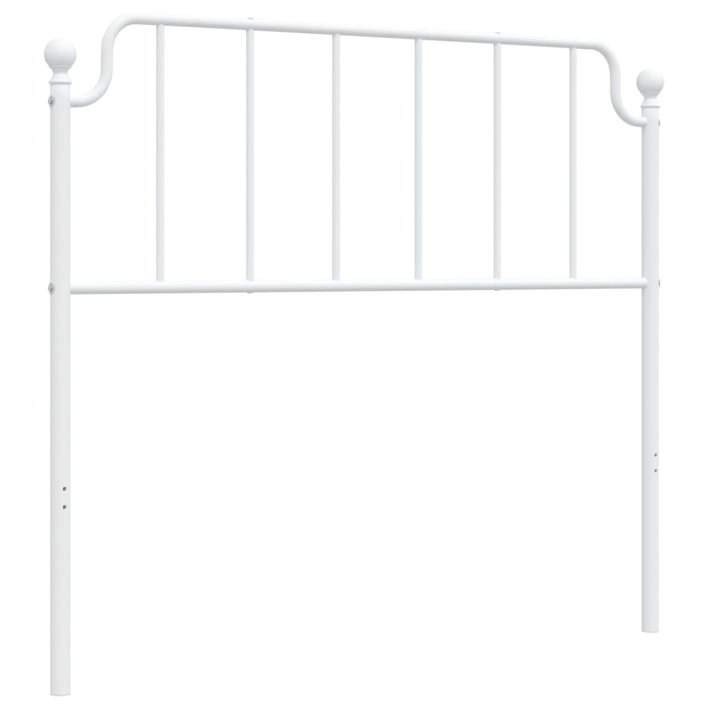 vidaXL Metal Headboard White 107 cm