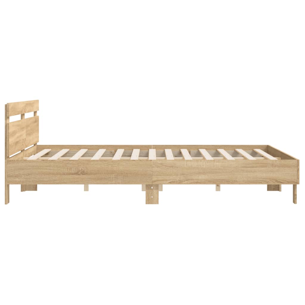 vidaXL Bed Frame without Mattress Sonoma Oak 180x200 cm Super King