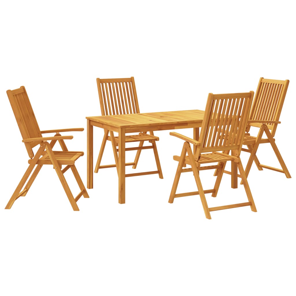 vidaXL 5 Piece Garden Dining Set Solid Wood Acacia