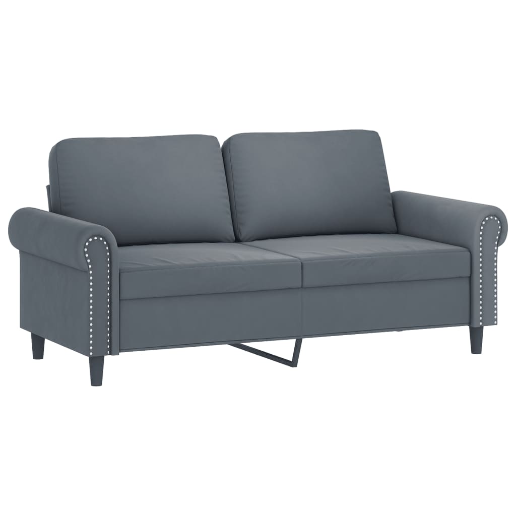 vidaXL 2-Seater Sofa Dark Grey 140 cm Velvet