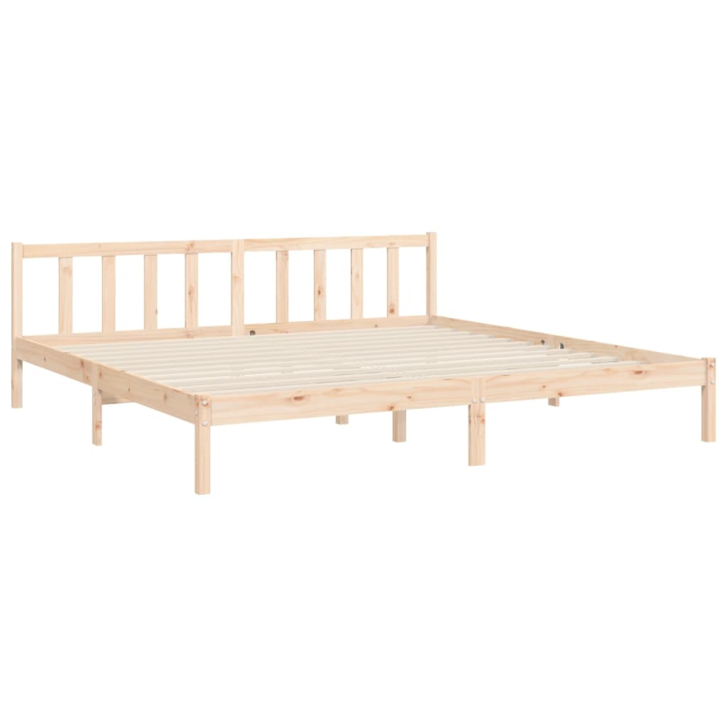 vidaXL Bed Frame with Headboard 180x200 cm Super King Solid Wood