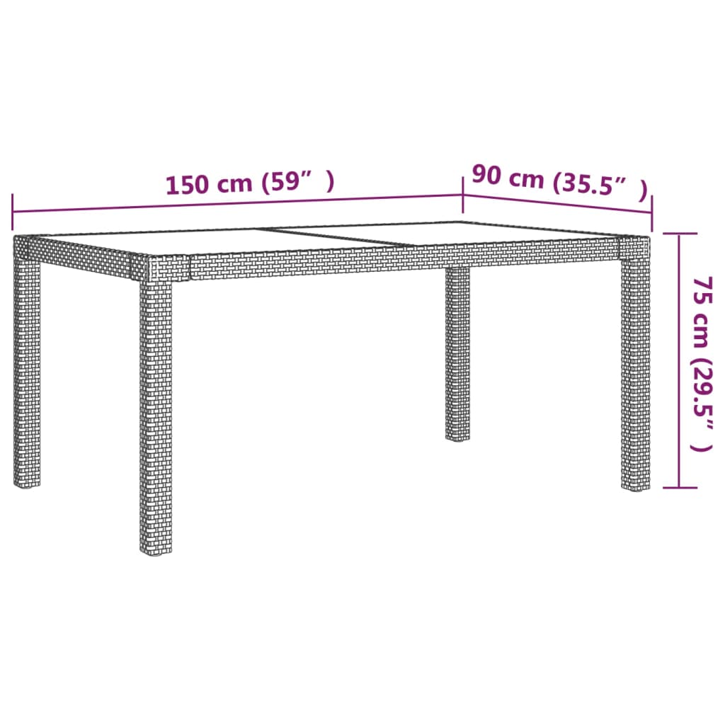 vidaXL 7 Piece Outdoor Dining Set with Cushions Poly Rattan White