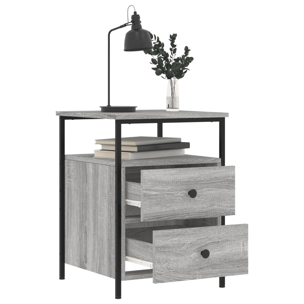 vidaXL Bedside Cabinets 2 pcs Grey Sonoma 44x45x60 cm Engineered Wood