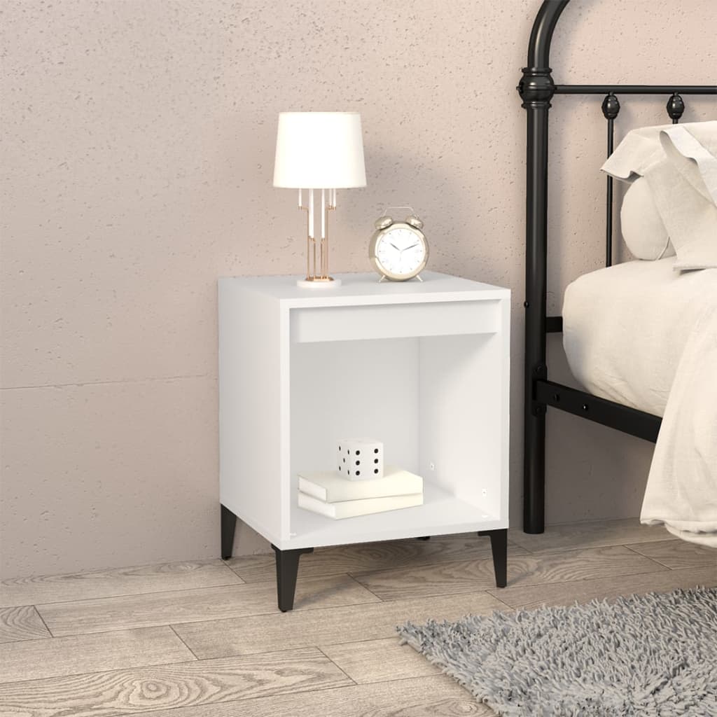 vidaXL Bedside Cabinet White 40x35x50 cm