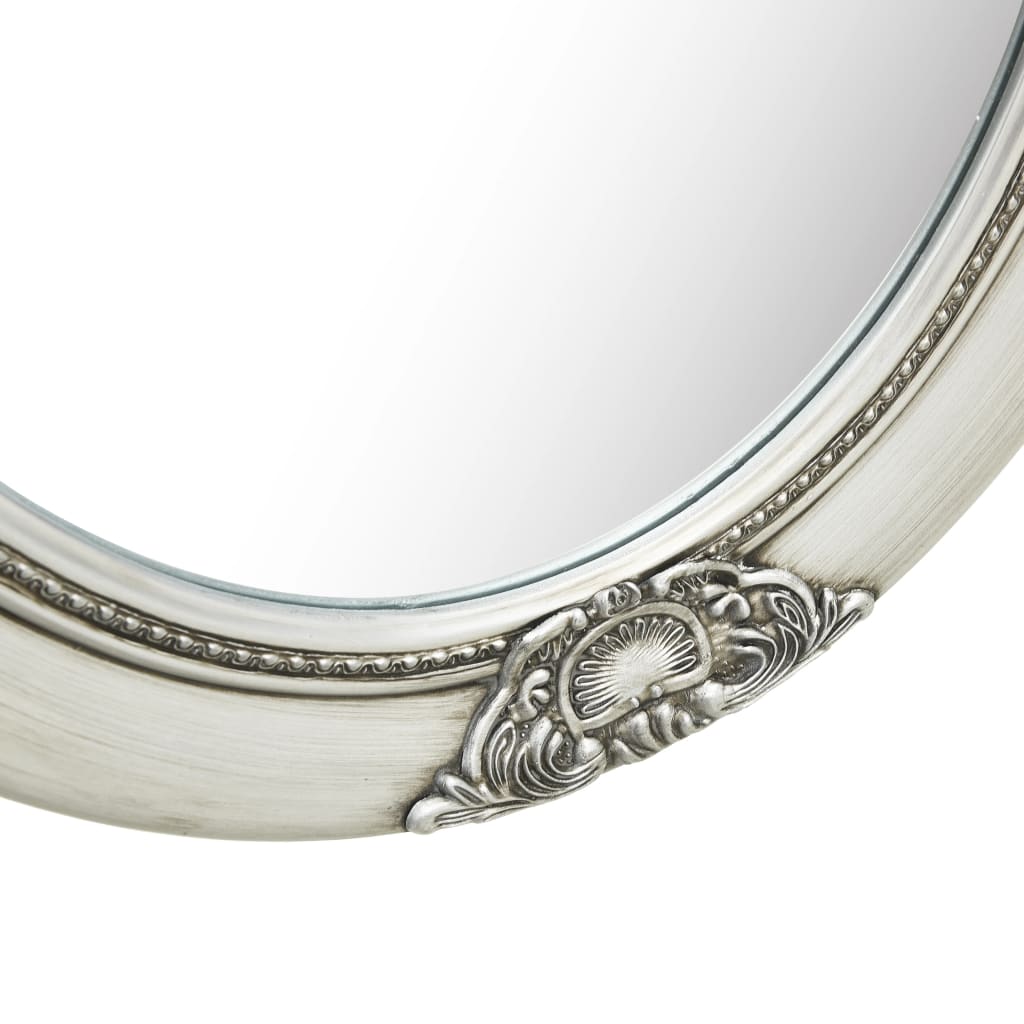 vidaXL Wall Mirror Baroque Style 50x70 cm Silver