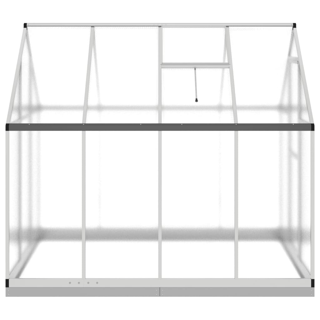 vidaXL Greenhouse with Base Frame Silver 224x169x202 cm Aluminium