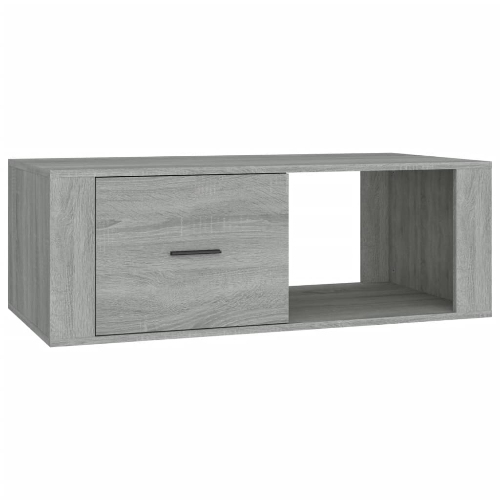 vidaXL Coffee Table Grey Sonoma 100x50.5x35 cm Engineered Wood