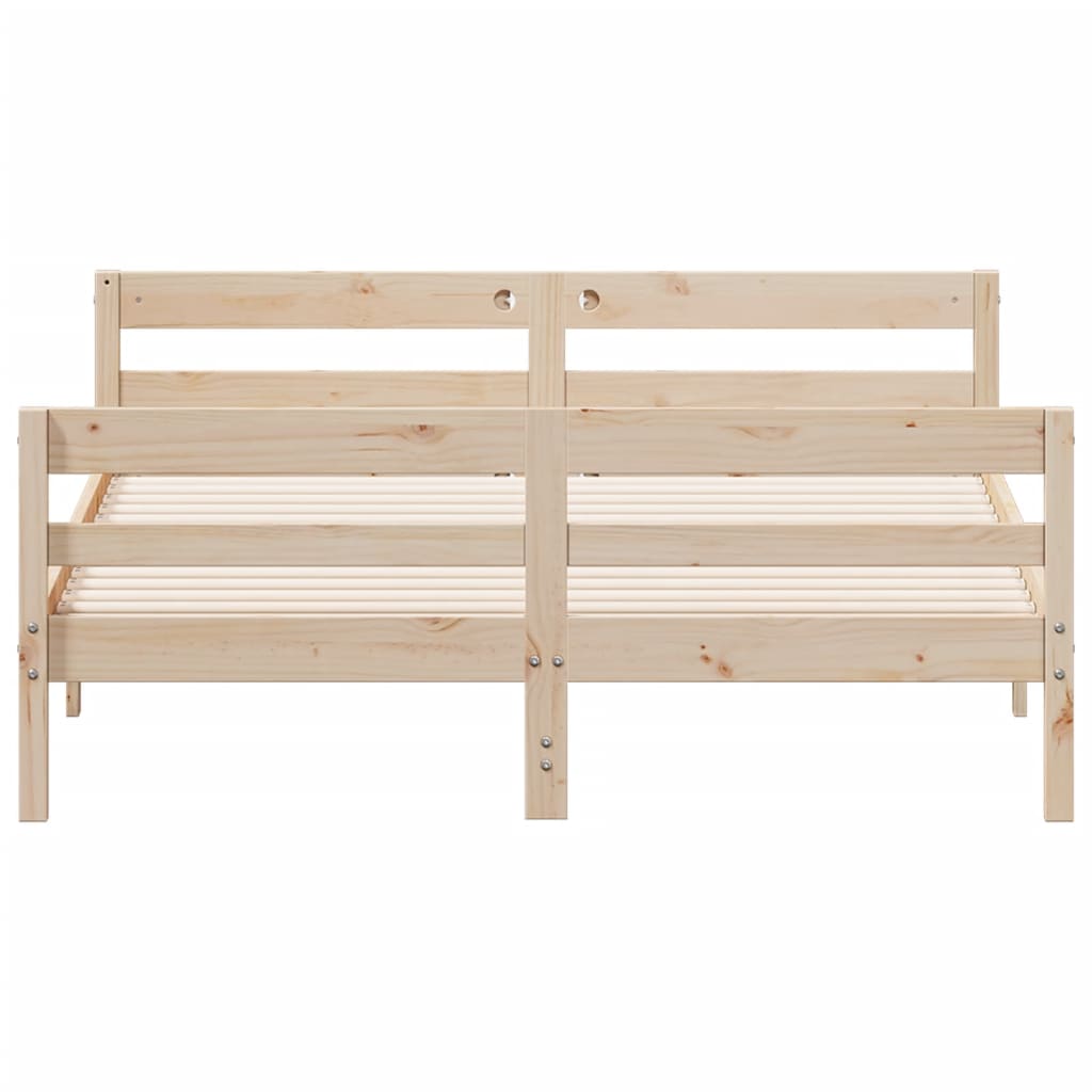 vidaXL Bed Frame without Mattress 140x200 cm Solid Wood Pine