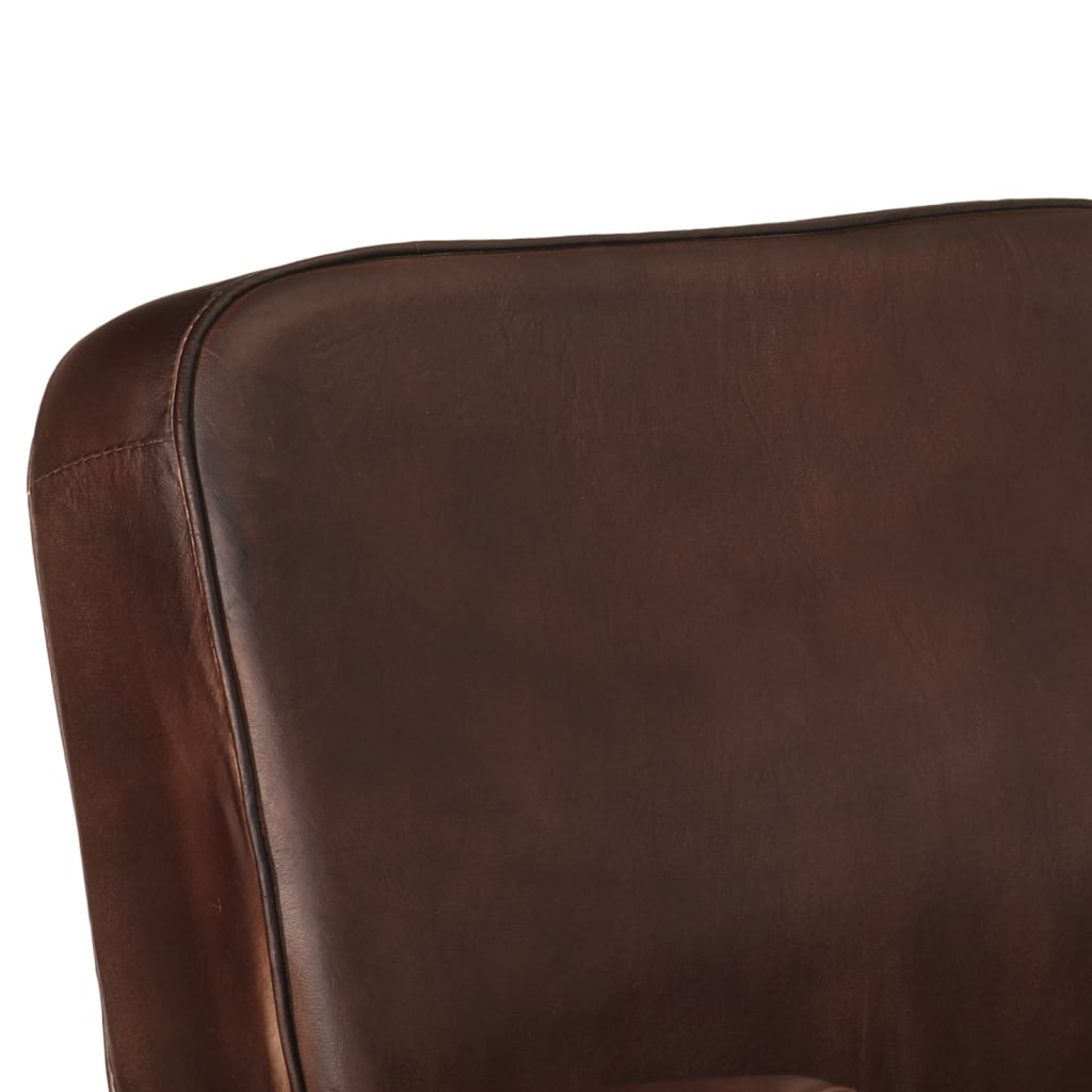 vidaXL Sofa Chair Brown Real Leather