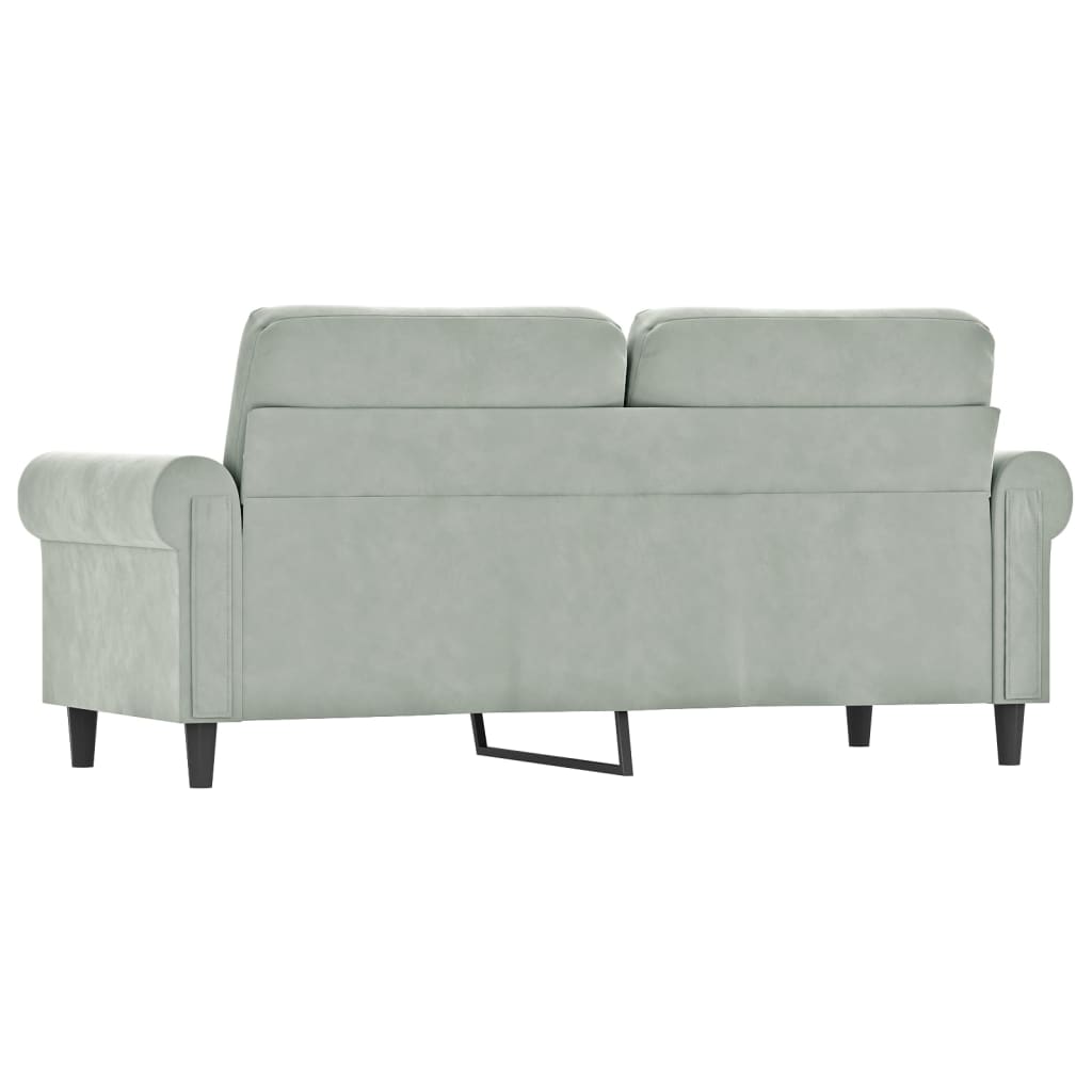 vidaXL 2-Seater Sofa Light Grey 140 cm Velvet