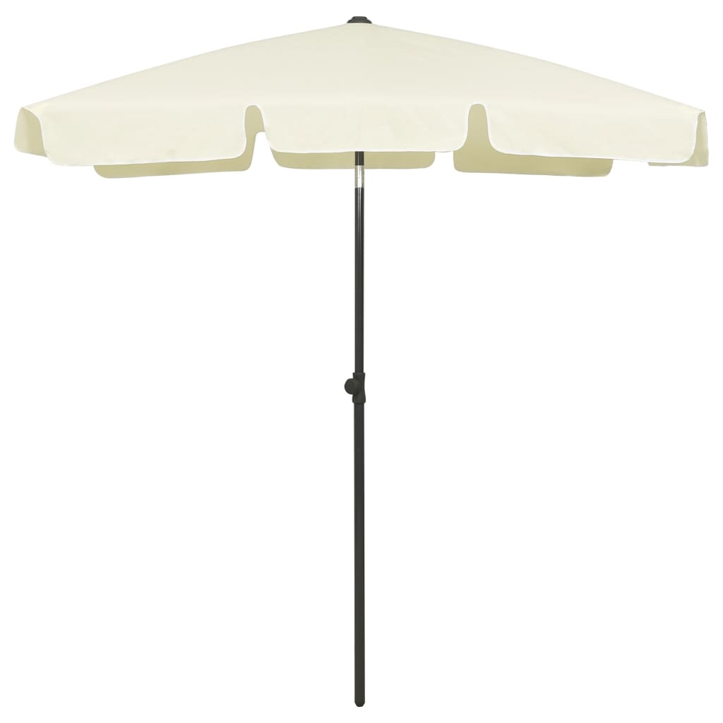 vidaXL Beach Parasol Sand Yellow 180x120 cm