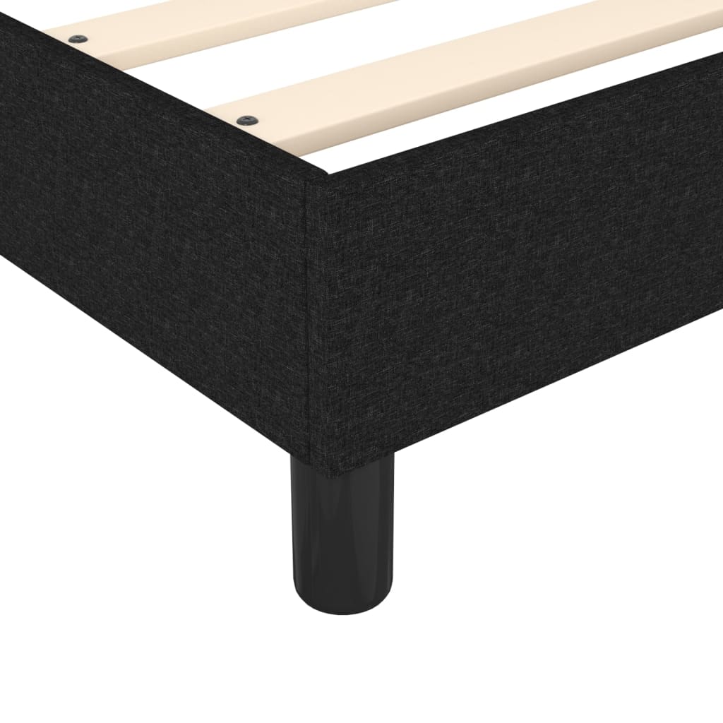 vidaXL Bed Frame without Mattress Black Double Fabric