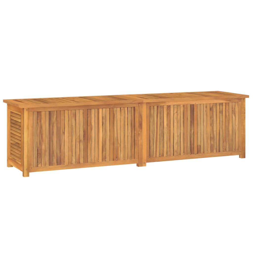 vidaXL Garden Storage Box with Bag 200x50x53 cm Solid Wood Teak