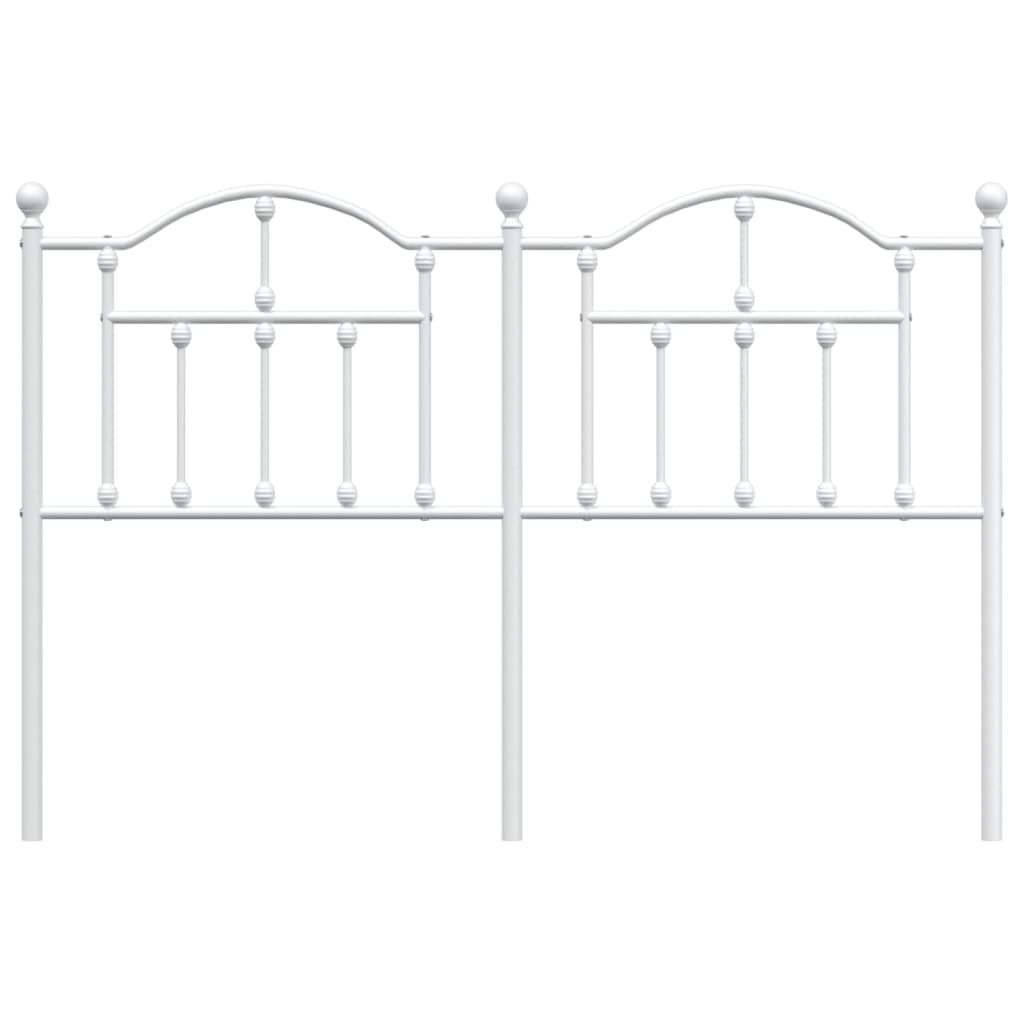 vidaXL Metal Headboard White 150 cm