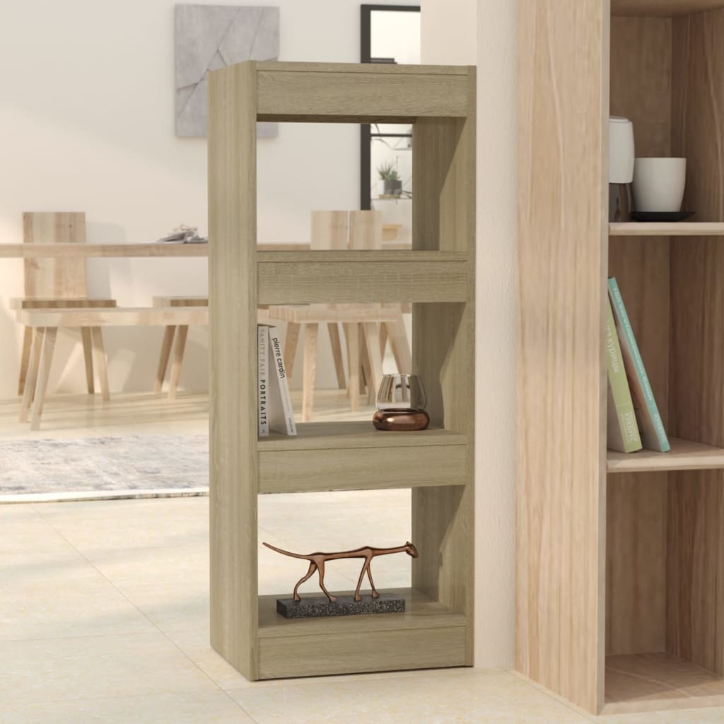 vidaXL Book Cabinet/Room Divider Sonoma Oak 40x30x103 cm Engineered Wood